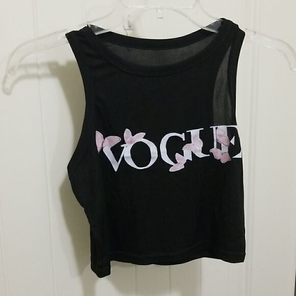 Black Sleeveless Halter V-Neck Cotton Printed Tops sz Medium - Picture 4 of 7